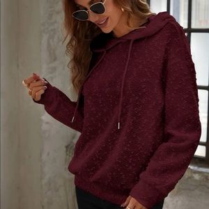 Maroon Sequin Hoodie